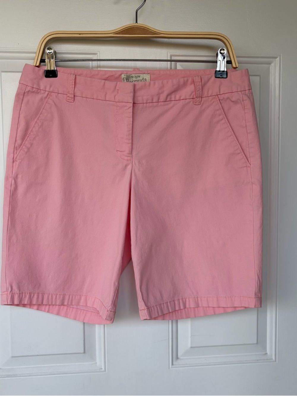 •J. Crew• Pink Chino Mid-Rise Preppy Bermuda Shorts - Size 6